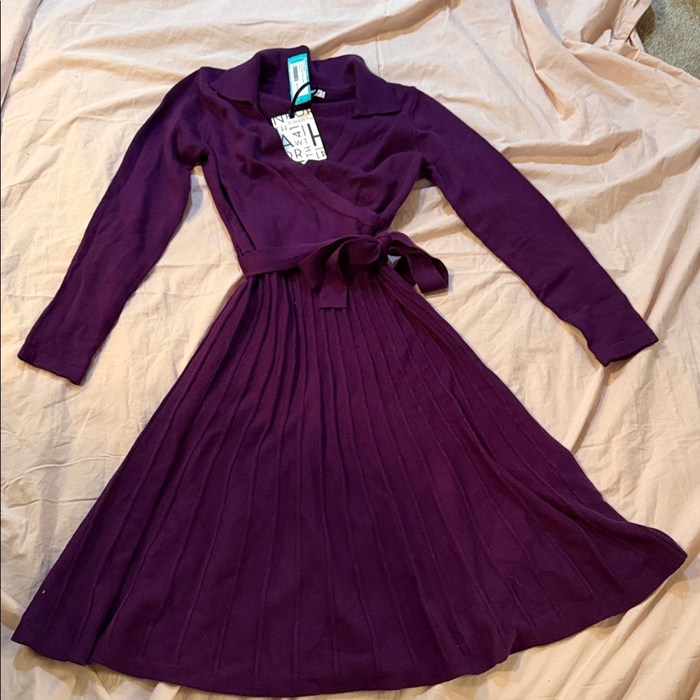 41 Hawthorn Deep Purple Long Sleeve Dress